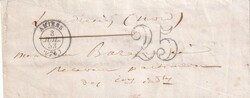 1853 (03.07.) Amiens, schönes Brieflein mit Taxzahl 25