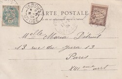 1904 (16.02.) Verdun, Frankreich. 5 C. Postkarte nach Paris. 10 C. ...
