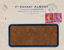 1940 (24.09.) La Verrie, Frankreich, Brief nach Lille. Seltene Zensur ...