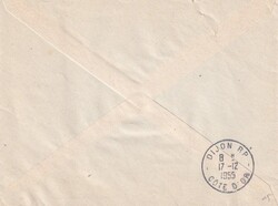 1955 (16.12.) Dons-Le-Saunier, Frankreich, R-Brief mit Rückschein (A ...