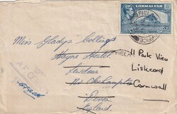 1944 (31.07.) Field Post Office 475, Gibraltar, Brief nach England, ...