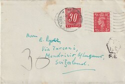 1952 (06.10.) London, Grossbritannien, mangeld freigemachger Brief ...
