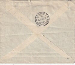 1937 (11.09.) Jugsalal, Indien Luftpost nach Zürich,Schweiz, ...