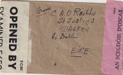 1944 (26.06.) Dublin, Irland, Brief nach Uster, Schweiz. Doppelzensur ...