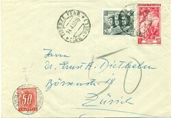 1953 (14.04.) Firenze, Italien, 60 Lire Auslandbrief nach Zürich, ...