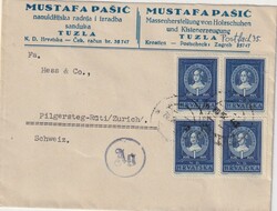 1944 (20.03.) Tuzla, Kroatien, Geschäftsbrief nach Rüti, Schweiz. ...