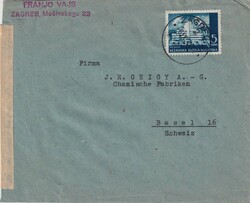 1944 (06.09.) Zagreb, Kroatien, Brief nach Basel, Schweiz. Cenzura ...