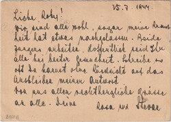 1944 (20.05.) Zemun, Kroatien, Schweizer Antwortkarte mit ...