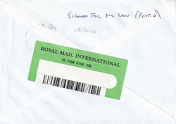 2004 (23.04.) Vilnius, Litauen, R-Brief nach England