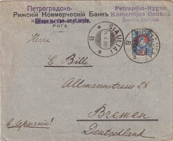 1921 (24.10.) Siauliai, Litauen, Auslandsbrief nach Bremen, ...