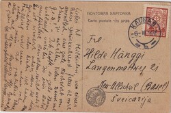 1929 (06.03.) Kaunas, Litauen, 36 Centai Postkarte nach Neuallschwil, ...