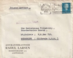 1951 (07.11.) Amsterdam, Drucksache nach USA. Missent to National ...