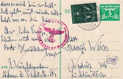 1944 (02.08.) Amstedam, Wallstraat, 7,5 C. Ganzsache nach Vaduz, ...