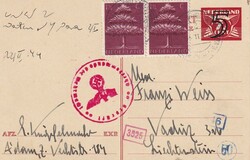 1944 (10.02.) Amstedam, 8 C. Ganzsache nach Vaduz, Lichtenstein, ...