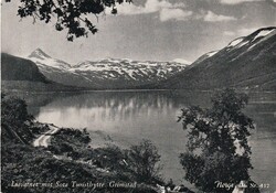 1949 (08.08.) Skjak, Norwegen, World Rover Moot, Pfadfinder, Karte in ...