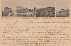 1890 (17.09.) Lugano, 10 Rp. Auslandsbildpostkarte nach La Haye, ...