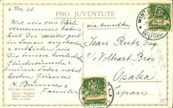 1925 (07.12.) Winterthur, Pro Juventute Karte nach Osaka, Japan via ...