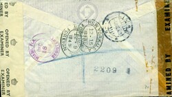 1943 (04.12.) Lima, Peru - Airmail to Birmingham, Great Britain, with ...