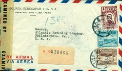 1944 (02.06.) Lima, Peru - Airmail to Philadelphia, USA with ...