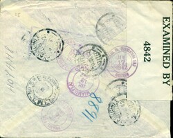 1943 (08.07.) Ayacucho, Peru, eingeschriebener Luftpostnbrief nach ...