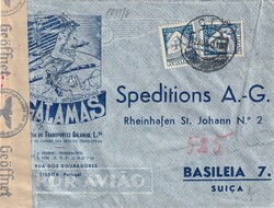 1942 (12.08.) Luftpostbrief Lissabon, Portual nach Basel, Schweiz. ...