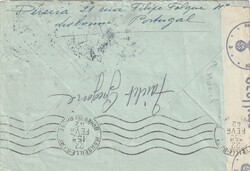 1442 (06.02.) Lisabon, Portugal, Luftpostbrief nach Marseille, ...