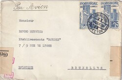 1941 (06.03.) Lisabon, Portugal, Luftpostbrief nach Brüssel, Belgien ...