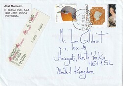 2004 (04.12.) Franquia, Lisboa, Portugal, R-Brief nach Harrogate, ...