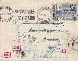 1941 (07.01.) LIssabon, Portugal, Zensur-Brief nach Belgien. Zurück ...