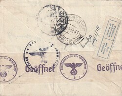 1941 (07.01.) LIssabon, Portugal, Zensur-Brief nach Belgien. Zurück ...