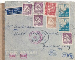 1943 (10.03.) Lissabon, Portugal, Lupo-Zensur-Brief nach Schweden. AS ...