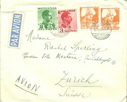 1940 (31.06.) Bukarest, Lupo-Brief in die Schweiz. Schöne Frankatur! ...