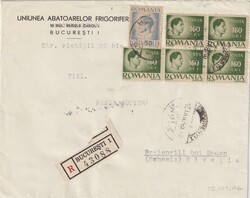 1946 (15.01.) Bukarest, Rumänien, 850 Lei R-Brief nach Freienwil bei ...