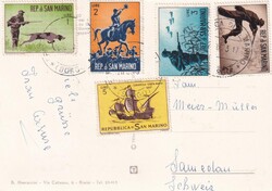 1963 (20.08.) San Marino, Postkarte nach Samelau, Schweiz  ...