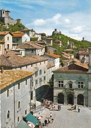 1963 (20.08.) San Marino, Postkarte nach Samelau, Schweiz  ...