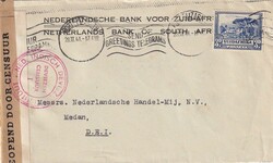 1941 (28.02.) Port Elisabeth, Südafrika, Zensurbrief nach Medan, ...