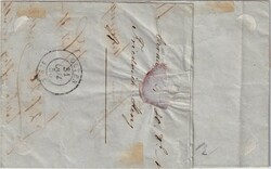 1855 (30.10.) Aarau, Faltbrief nach Olten. Strubel 23 B Randstück !