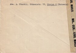 1946 (11.11.) Zürich, Zensurbrief nach Friedberg, Deutschland. ...