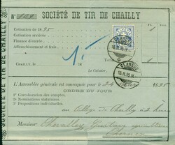 1895 (16.02.) Clarens, 12 Rp. Ziffermarke, Nachnahme der Société de ...
