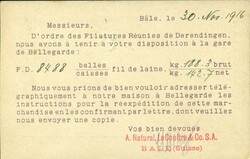 1916 (30.11.) Basel 2, Express-Postkarte nach Paris, 40 Rp. ...