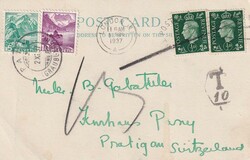 1937 (01.11.) London, Grossbritannien, 1 D Postkarte in die Schweiz. ...