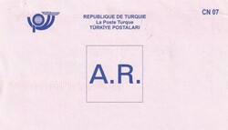 2003 (18.12.) Türkischer Rückschein (A.R.) entwertet in ...