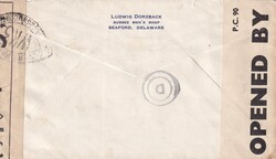 1941 (13.02.) Seaford, Delaware, USA, Luftpostbrief nach Vichy, ...