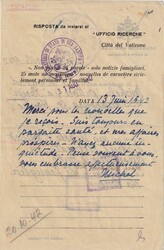 &nbsp;1942 (21.04.) Delegazione Apostolica Vatikan, ...