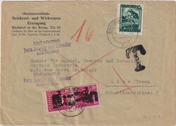 1947 (04.02.) Kirchdorf a.d. Krems, 10 G. Brief nach Lienz. 16 G. ...