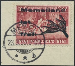 Memel - Lokalausgabe, 1939, Lokalausgabe 15 C. dunkelrosarot mit ...