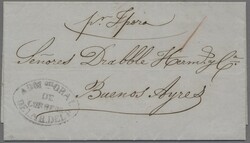 Paraguay - Vorphila, 1860, waagerecht und senkrecht mittig gefalteter ...