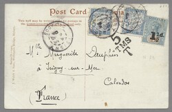 Tasmanien, 1904, „“Viktoria“ 1 ½ d. auf 5 P., auf ...