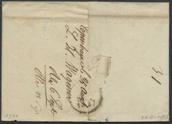 Dänemark - Vorphila, 1827-1854, Partie von 2 markenlosen Faltbriefen ...