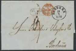 Dänemark - Vorphila, 1856, waagerecht mittig gefalteter Faltbrief ...